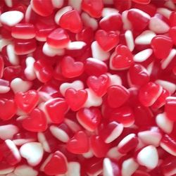 DULCEPLUS Petits Coeurs fraise-crème LISSES 100g